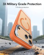 ESR-Classic Hybrid Magnetic Case (Camera Control, Stash Stand) -Frosted Orange - Image 2