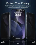 ESR UltraFit Armorite ®️ Privacy Screen Protector – 3 Pack - Image 3