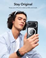 ESR Classic Hybrid Magnetic Case (Camera Control, Stash Stand) - Clear Black - Image 4