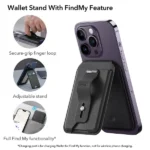 Geo Wallet Stand (HaloLock) with Built-in Find My - Midnight Black - Image 6