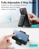Geo Wallet Stand (HaloLock) with Built-in Find My - Midnight Black - Image 3