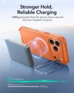 ESR-Cyber Tough Magnetic Case (Camera Control, Stash Stand) - Orange - Image 6