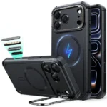 ESR-Cyber Tough Magnetic Case (Camera Control, Stash Stand) - Navy Blue - Image 9