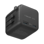 1-World²  2-Port USB-A and USB-C GaN Travel Charger 20W - Image 2