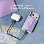 1-Power Pass 5000mAh Magnetic Wireless Charging Battery Pack - Image 6