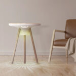 Cymbal Multifunctional Foldable Smart Table With Wireless Charging, Speakers, USB-C Ports, and LED Lighting Effects - Momax - Image 4
